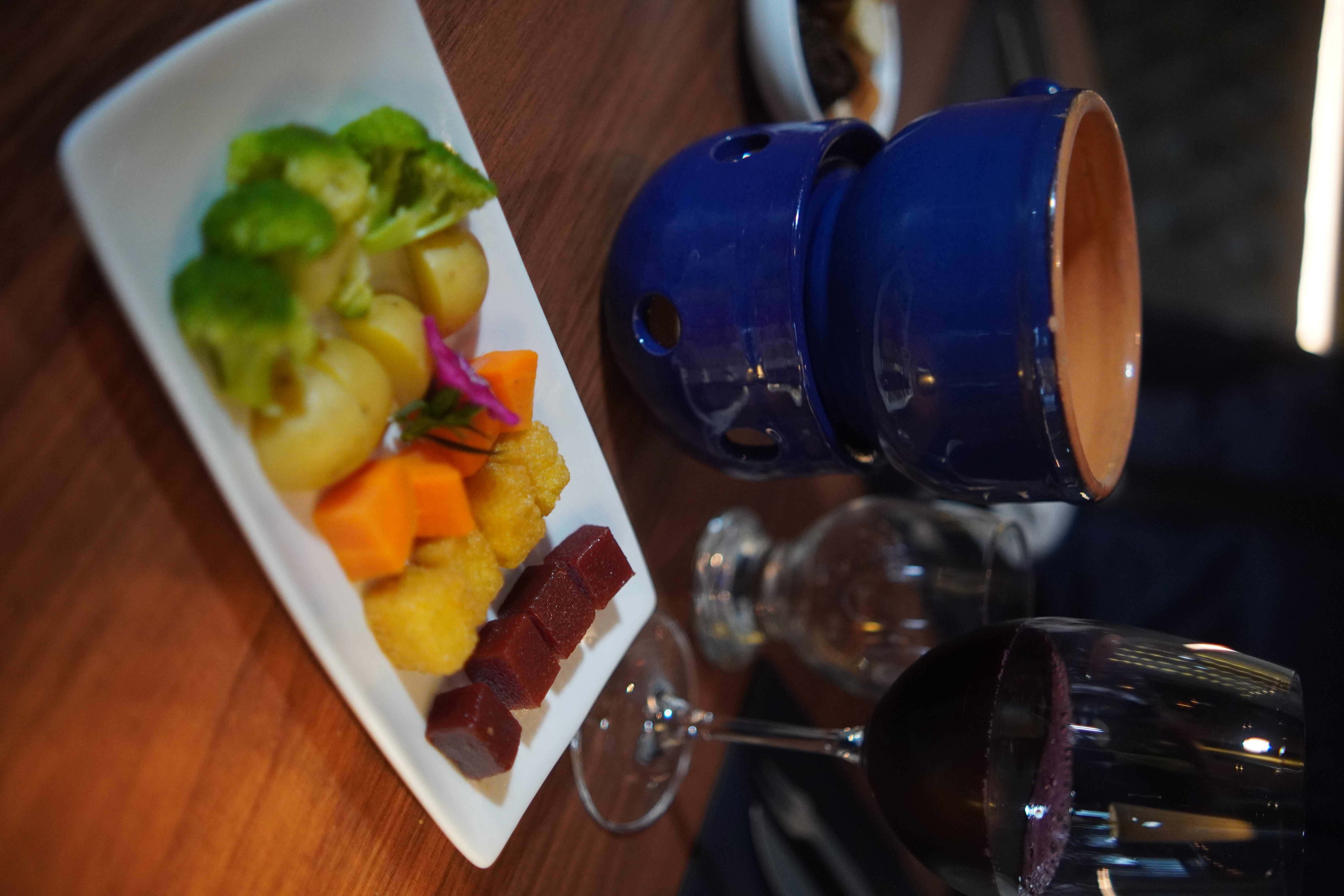 Acompanhamentos do fondue de queijo